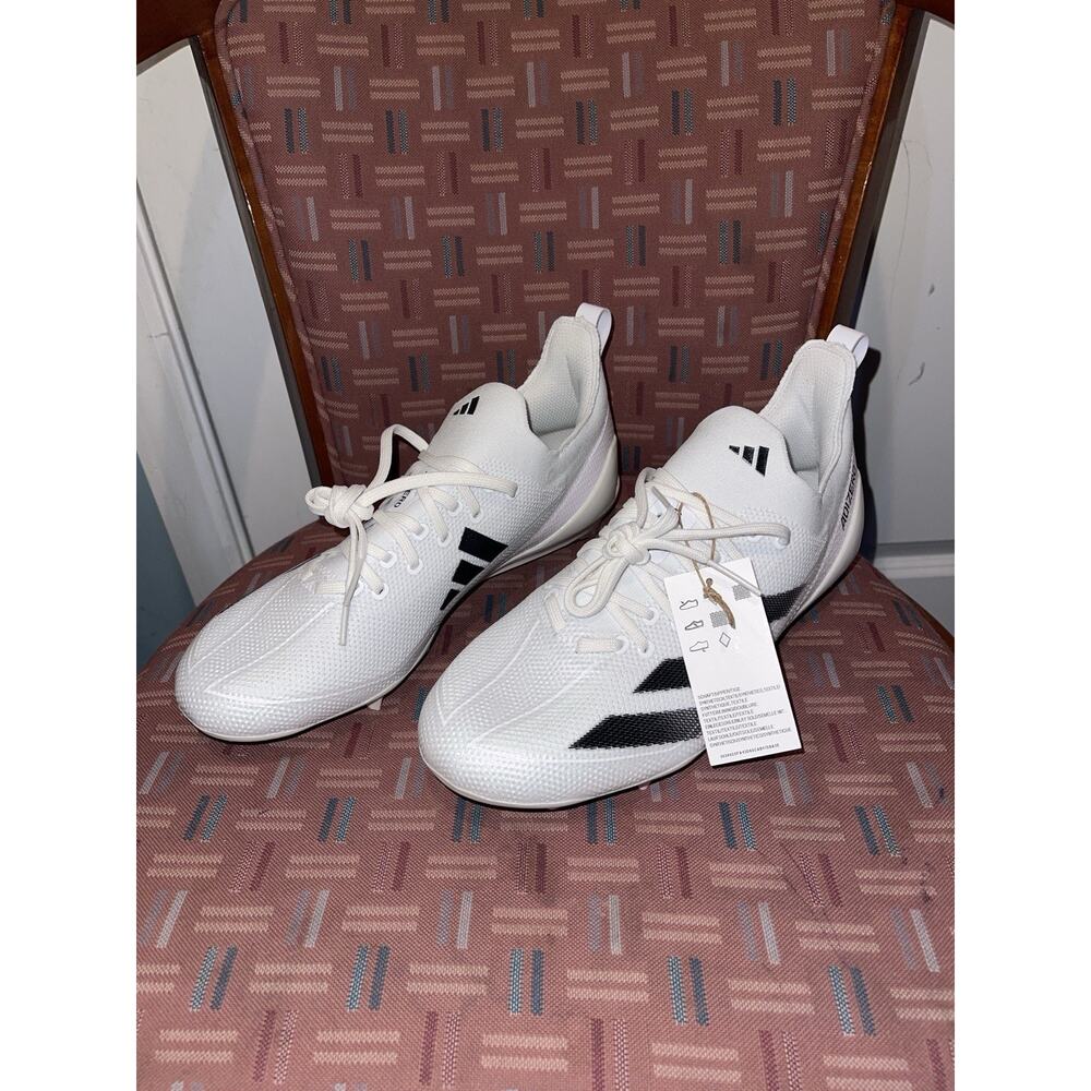 New Men’s 10 Adidas ADIZERO ELECTRIC+ FOOTBALL CLEATS White/Black IH7451